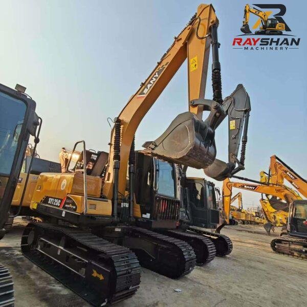 Used SANY 125C Excavator 12ton for sale Well-coordinated Hydraulics and Powertrain