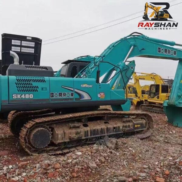 USED KOBELCO SK480 (3) Used KOBELCO SK480 Excavator 50ton for sale Heavy-Duty Undercarriage Stability