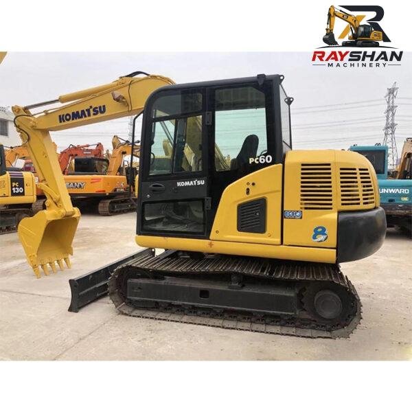 USED KOMATSU PC60 (2) Used KOMATSU PC60 Excavator 30ton for sale Precise Hydraulic Flow