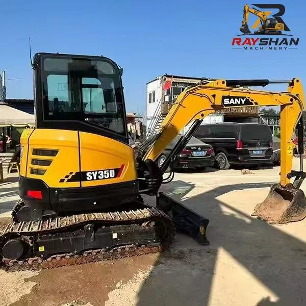 Used SANY SY35U Excavator 3.5ton for sale pre-installed breaker piping