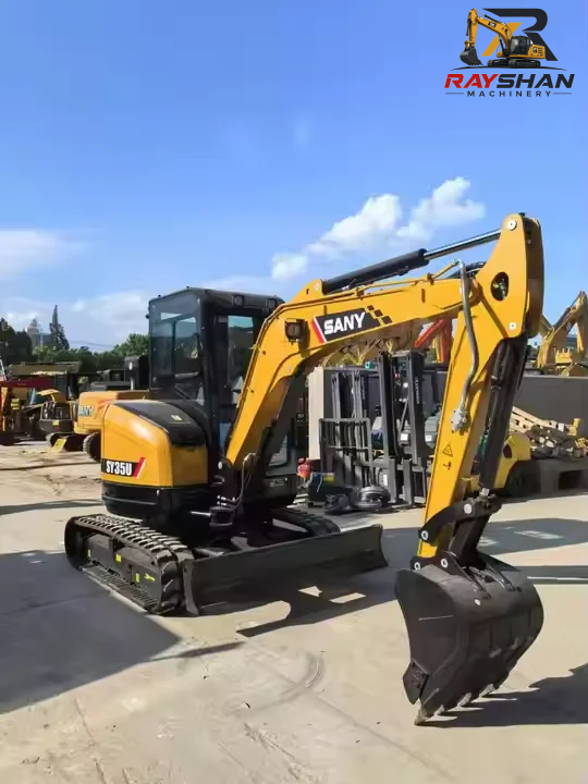 Used SANY SY35U Excavator 3.5ton for sale pre-installed breaker piping