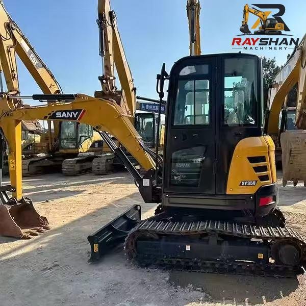 Used SANY SY35U Excavator 3.5ton for sale pre-installed breaker piping