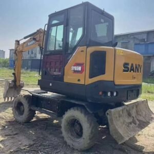 Used SANY SY65W Excavator 6.5ton for sale durable reinforced boom