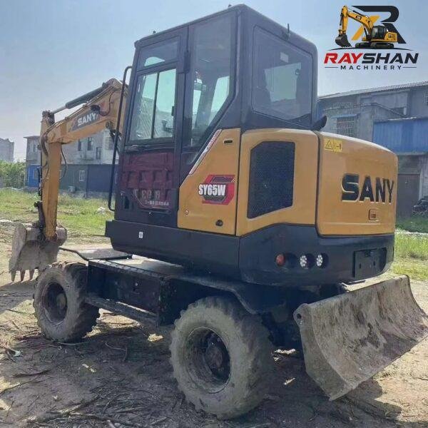 Used SANY SY65W Excavator 6.5ton for sale durable reinforced boom